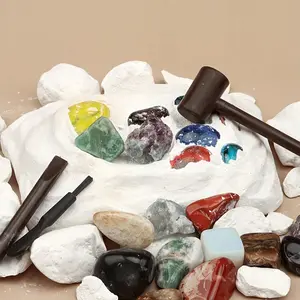 Gemstone Digging Kit for All Ages, Mineralogy and Geology Hobby Gift, Science Gift Set, Volcanic Mineral Gemstone Digger, Crystal Digging Kit