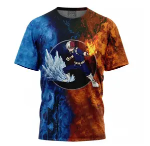 brurning fire shoto my hero academia t-shirt All-Over Print