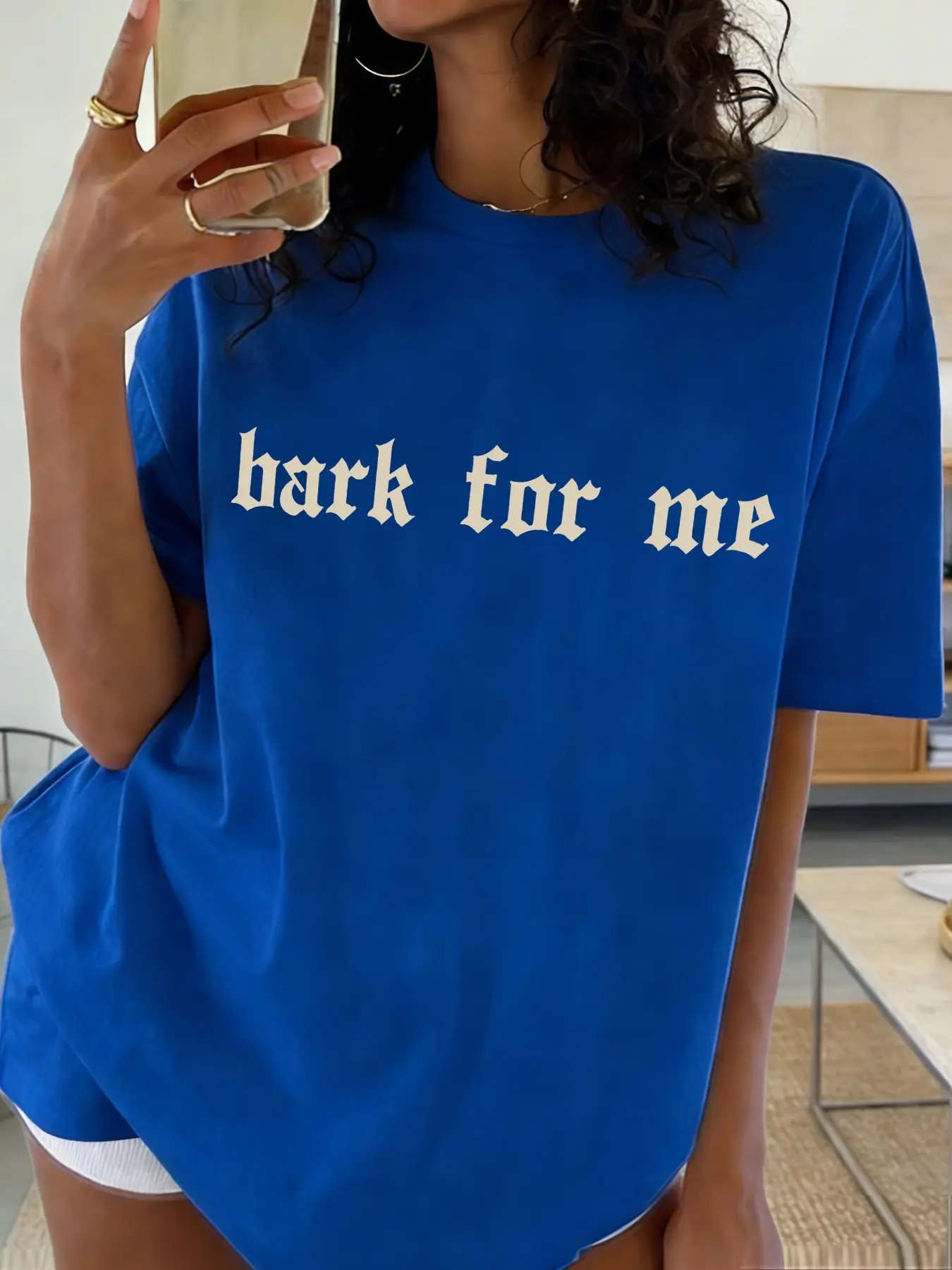Vintage Barkfor Me Unisex Shirt, Gothic Funny Expression Pattern Casual Summer Tee, Humorous Quote T-Shirt, Casual Loose-Fitting Oversized Baggy Short Sleeve Round Neck, Streetwear Vibe