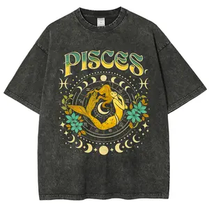 Pisces constellation Vintage Tee 90s Graphic Tees Men's t Shirts Graphic Tee t Shirts Funny Graphic Tee Good Graphic Tees Men's Graphic Tees Streetwear Outfits Men Vacation Outfits Oversized Tshirt Men