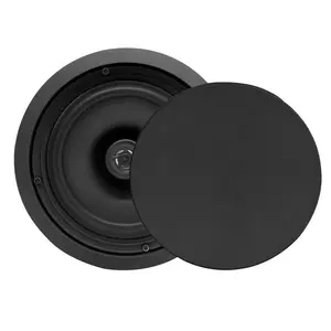 8" Ceiling Speakers Pair, Easy Install, 250W, Flush Mount