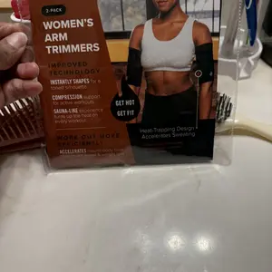 SWEAT SHAPER Women’s Arm Sleeves Snug Compression Fit for Gym & Home Workouts 2-Pack Black Lightweight Flexible Design