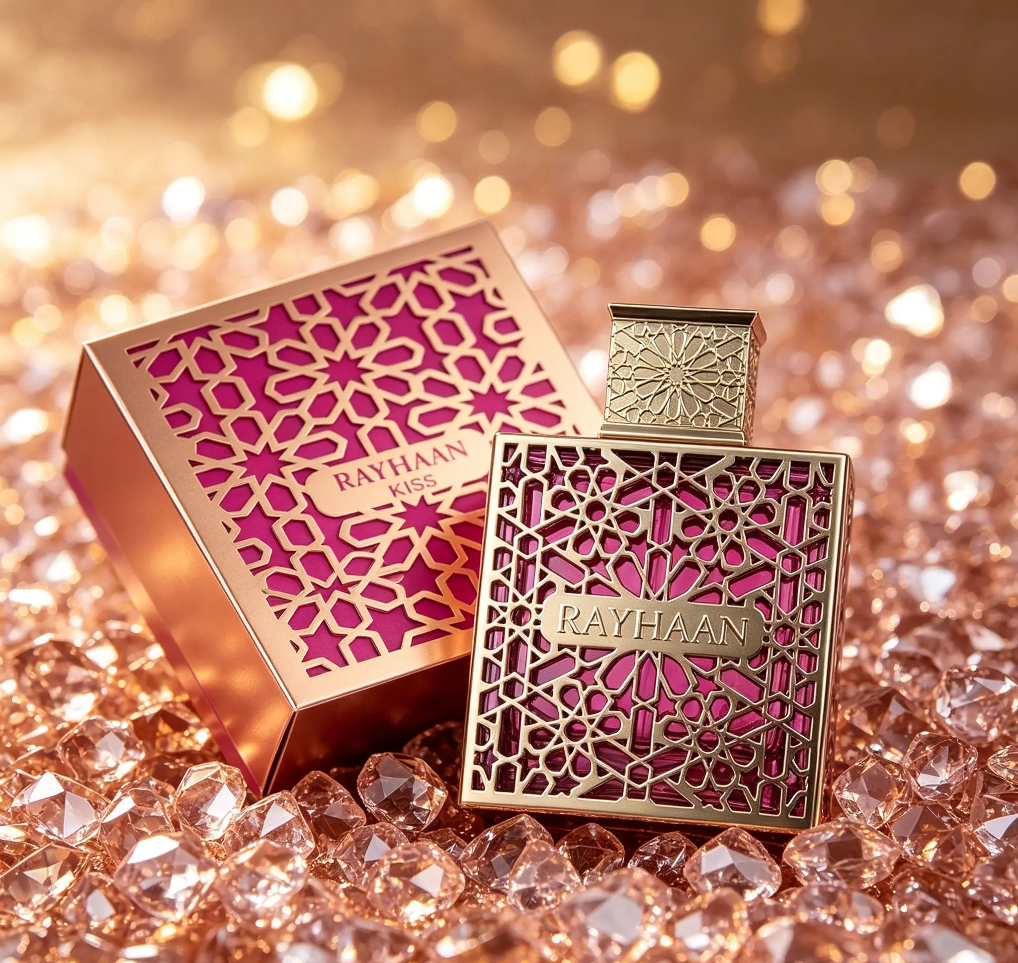 Rayhaan Kiss Women's Eau de Parfum Spray, 3.4 oz/100ml - Alluring Sweet Fruity Gourmand Floral Scent, Long-Lasting Feminine Fragrance for Dates & Daily Wear