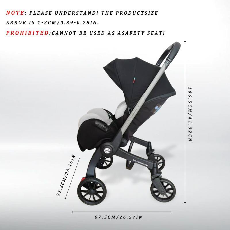 Unisex Foldable Baby Stroller - Adjustable Canopy, Reversible Forward-Facing/Parent-Facing Seat, Lightweight Metal Frame, Comfortable Polyester Fabric, Large Storage Basket, All-Terrain Wheels, Travel-Friendly