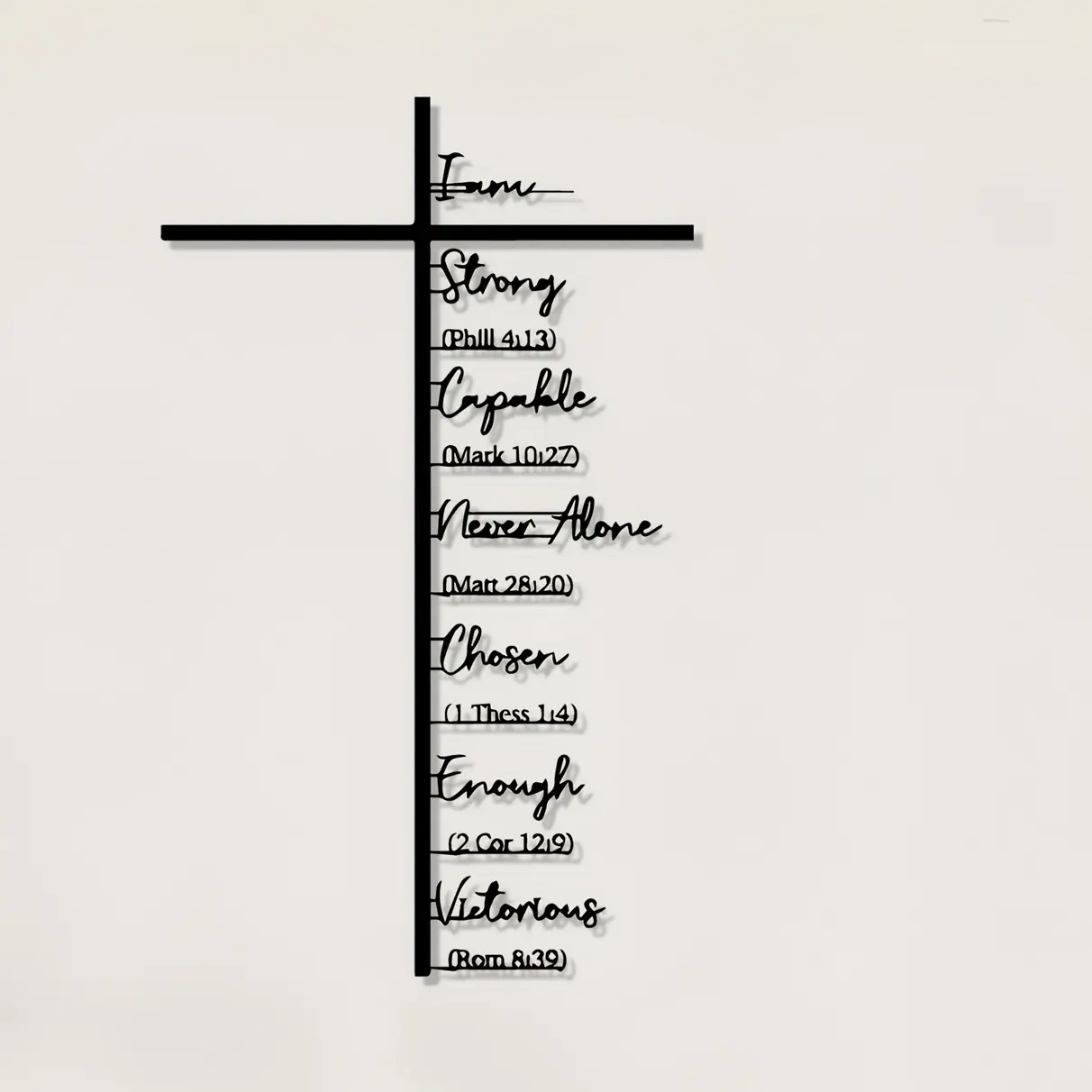A metal cross wall decoration showcasing crosses and biblical scriptures as metal wall art, religious decor, for Christian themed decoration, with a black Jesus cross mural, an ideal gift for Christians, Religious Home Decor, Cross decorations