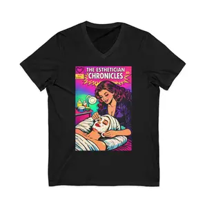 Unisex Jersey Short Sleeve V-Neck Tee