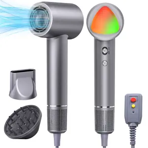 Hair Dryer 160,000 RPM Ionic  500 M Negative Ions for Fast Drying Low Noise Lightweight Design with Diffuser & Nozzle, Perfect for Travel & Home