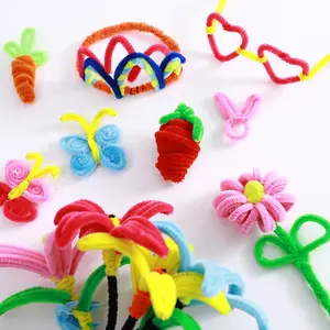 DIY Flower Bouquet Twist Sticks High-Density Plush Safe Environmental Material Children's Handmade Craft All Ages Creative Play
