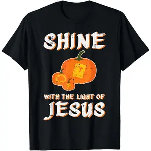 Halloween Christian Shine Light Jesus Costume Men Women Kids T-Shirt,Unisex,Made in USA