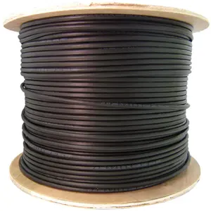 Cable Wholesale  1000 ft. 6 Multimode Fiber Indoor & Outdoor Fiber Optic Cable, 50 to 125 Plenum Rated - Black