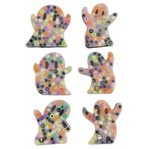 Glow in the Dark Ghost Picky Pad Set Halloween Edition Limited Quantity Available Non-Remelt Beginner Friendly Anxiety Relief ADHD Sensory Skin Picking Fidget Skin Mania Relaxation Toy Party Favor Spooky Activity Sleepovers Pony Beads Ages 8+