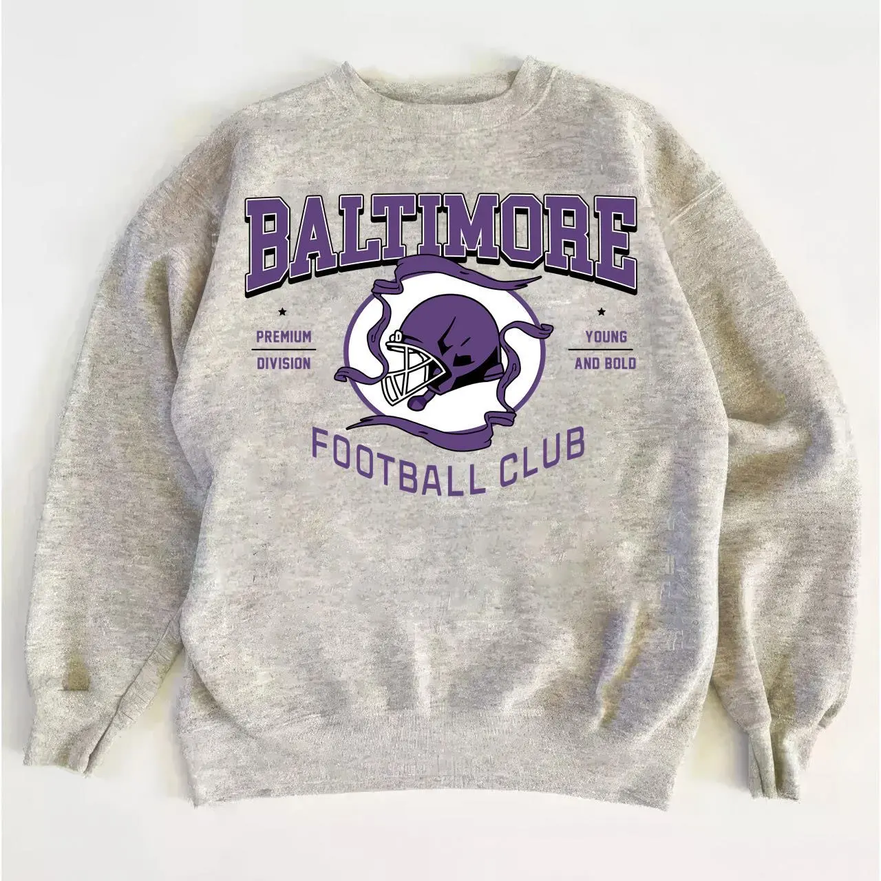 Ravens Vintage Football Sweatshirt, Retro Baltimore Crewneck Style