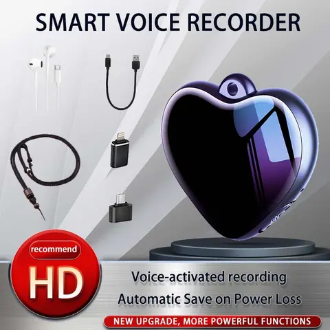 Smart Voice Recorder - Portable Noise Canceling Recorder with 1-Touch Control, HD Noise Reduction, Long Battery Life, High Capacity Storage, Voice-to-Text Support, Smart Control Functionality