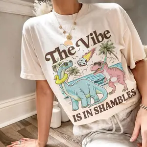 The Vibe Is In Shambles TShirt, Funny Dinosaur Sweatshirt, Cute Mental Health Tee Gift, Gift For Her