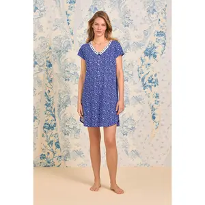 Eileen West Cotton Knit Short Nightshirt