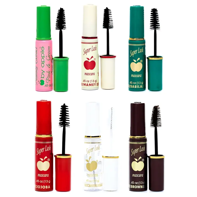 Apple Mascara Super Lash, Original, Mamey, Avocado, Black, Clear and more, Made in Mexico   Makeup Cosmetic