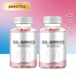 Peeshlita CORE BBL Women's maca Multivitamin Gummies - 2-Pack (60ct/Bottle) Peach Flavor | Daily Energy & Fitness Support