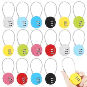 16 Pack Combination Lock 3 Digit Small Combo Luggage Number Cable Padlock Outdoor Waterproof Resettable Lock for School Gym Locker Travel Backpack Suitcase Storage,Christmas Gifts,Tools & Hardware