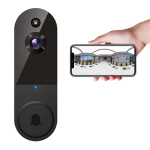 1080P Wireless Doorbell Camera, Smart WiFi Video Doorbell With Chime Included, AI Human Detection, Two-Way Audio, Night Vision, Cloud Storage, Instant Alert, 2.4Ghz WiFi, Outdoor Security Camera, Rechargeable Battery Powered