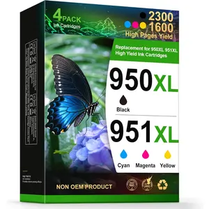 950XL 951XL Ink Cartridges Combo Pack Replacement for  950 951 / 950XL 951XL, Compatible with  OfficeJet Pro 8600 8610 8620 8630 8640 8660 251DW 276DW -High Yield 4-Pack