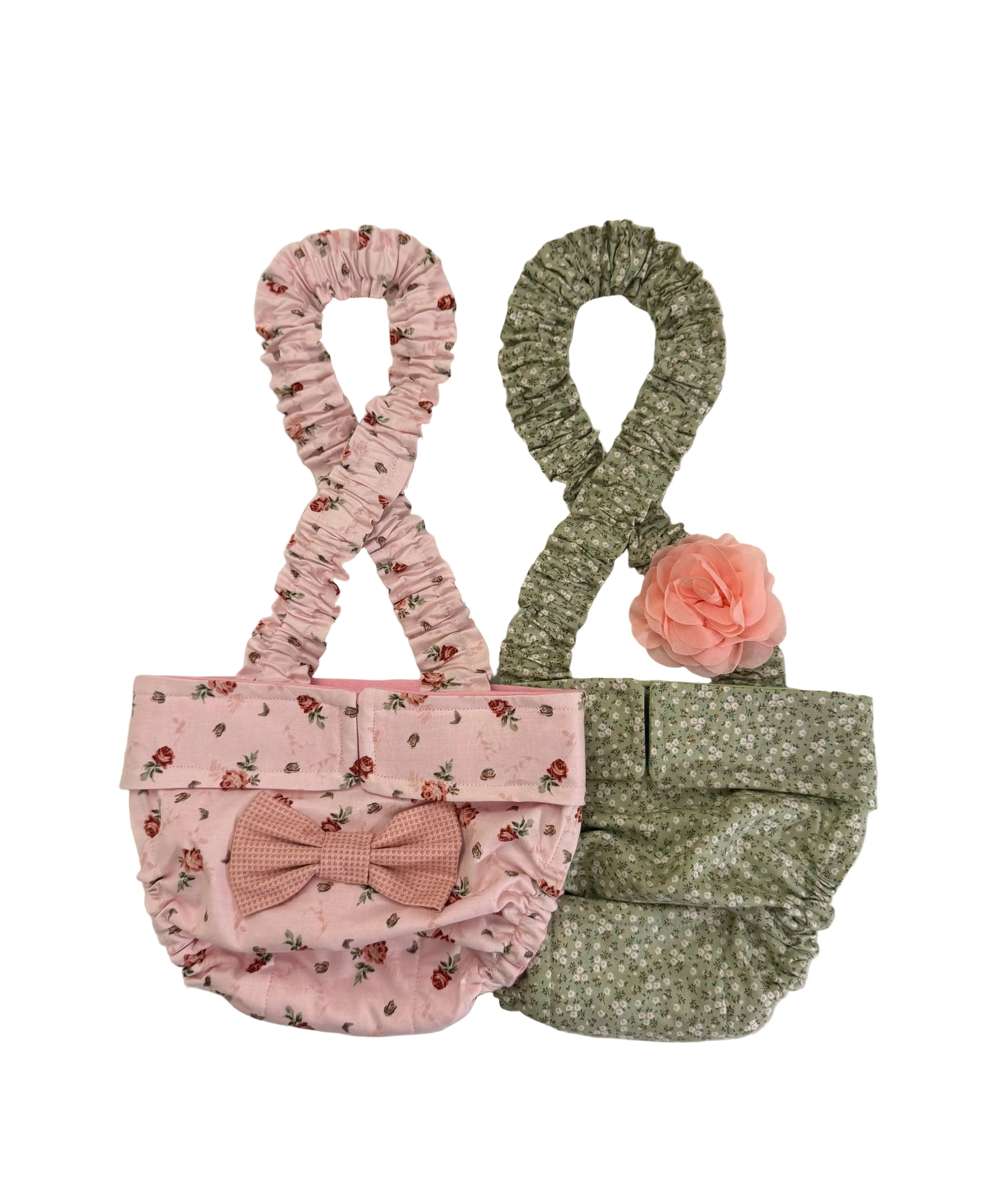 Avonlea Blossoms French Bulldog Diaper Set with Suspenders - No tail hole  - Wephies