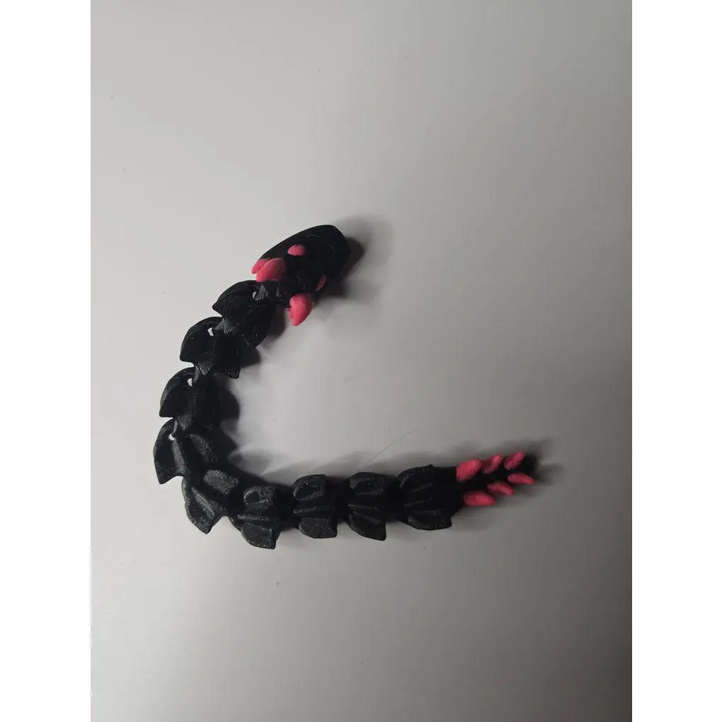 Crystal Dragon Black/Pink 6 x 0.5 Inch