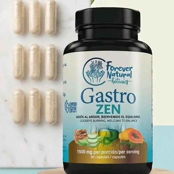 Forever Natural Botanicals Gastro Zen 1500 mg per Serving 90 Capsules for Digestive Health Dietary Supplement Botanical Ingredients for Daily Use - Fitness, Healthcare