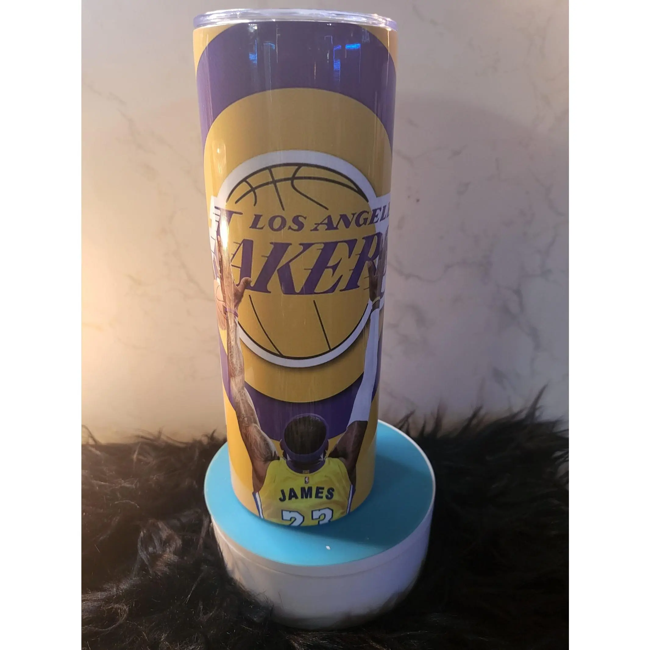 Lakers James 20oz Sublimation Tumbler - Stainless Steel - Drinkware