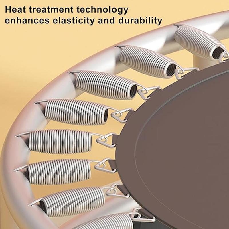 60" Trampoline for Kids with Safety Net, Indoor & Outdoor Toddler Trampoline with Swing, Adjustable Gym Bar & Basketball Hoop, Fun & Active Play for Boys & Girls