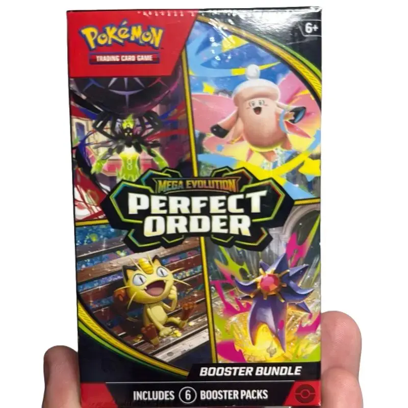 (OPEN LIVE) Pokemon Mega Evolution Perfect Order Booster Bundle Includes 6 Booster Packs Trading Card Game Tcg Booster Packs Collectible Card Pack