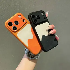 Advanced denim pattern dual panel suitable for Apple 17 Promax instant phone case iPhone 16 all inclusive 15 new AI integrated button