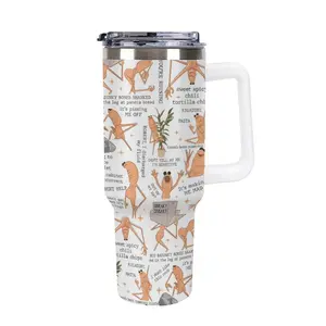 Funny Marcus the Worm Tumbler with Handle, Sassy Shrimp & Snail Meme Cup, I'm Sensitive Insulated Travel Tumbler, Weirdcore Aesthetic Gift, Gag Gift for Friends, 20oz Double Silver Edge Tumbler, 40oz Stainless Steel Tumbler