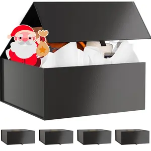 Black 5Pack Gift Boxes with Lids Bulk - Ideal for Gifting and Special Occasions