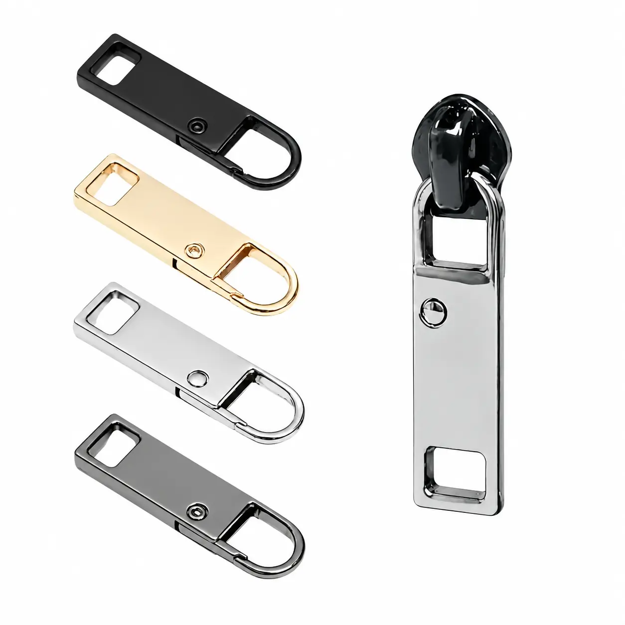 4PCS Universal Zipper Repair Kit - No-Tool Easy Installation, Detachable Replacement Zipper Pulls for Jackets, Bags