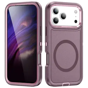 3in1 Heavy Military Otter Armor Box Shockproof Phone Case for iPhone 17 Air 16 15 14 Pro Max For Magsafe Wireless Charging Cover