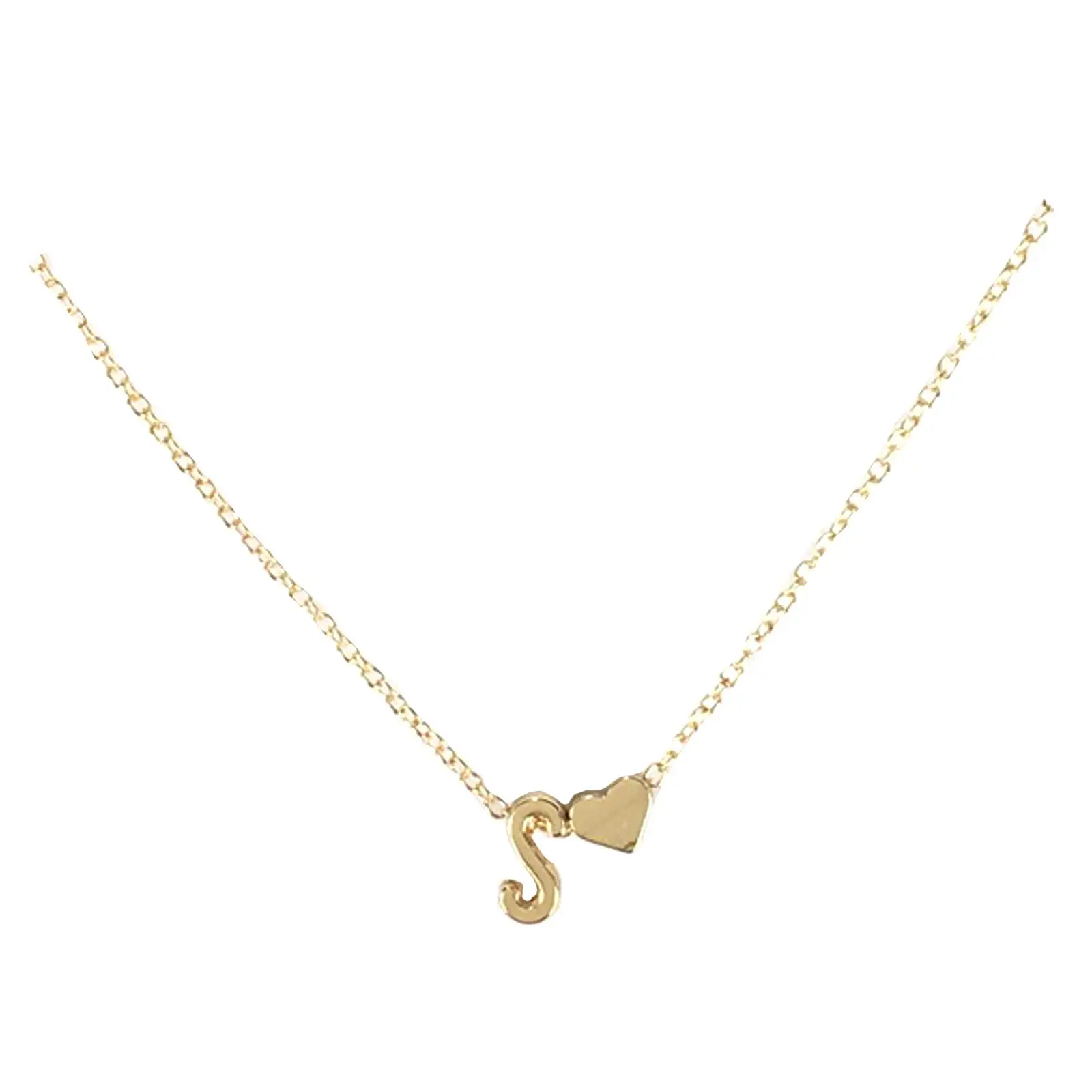 Kate Spade Dainty Mini Pendant Necklace - Golden Hue Heart Frame with Floating Initial, Chain-Link Jewelry for Casual & Formal Wear, Unisex Fashion Accessory