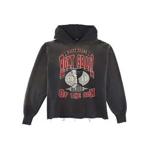 Saint Mxxxxxx x Denim Tears Holy Grail Hoodie Vintage Black (men) by StockX