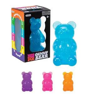 NeeDoh Gummy Bear - Sensory Fidget Toy with Jelly-Like Filling Colors May Vary (Pack of 1)