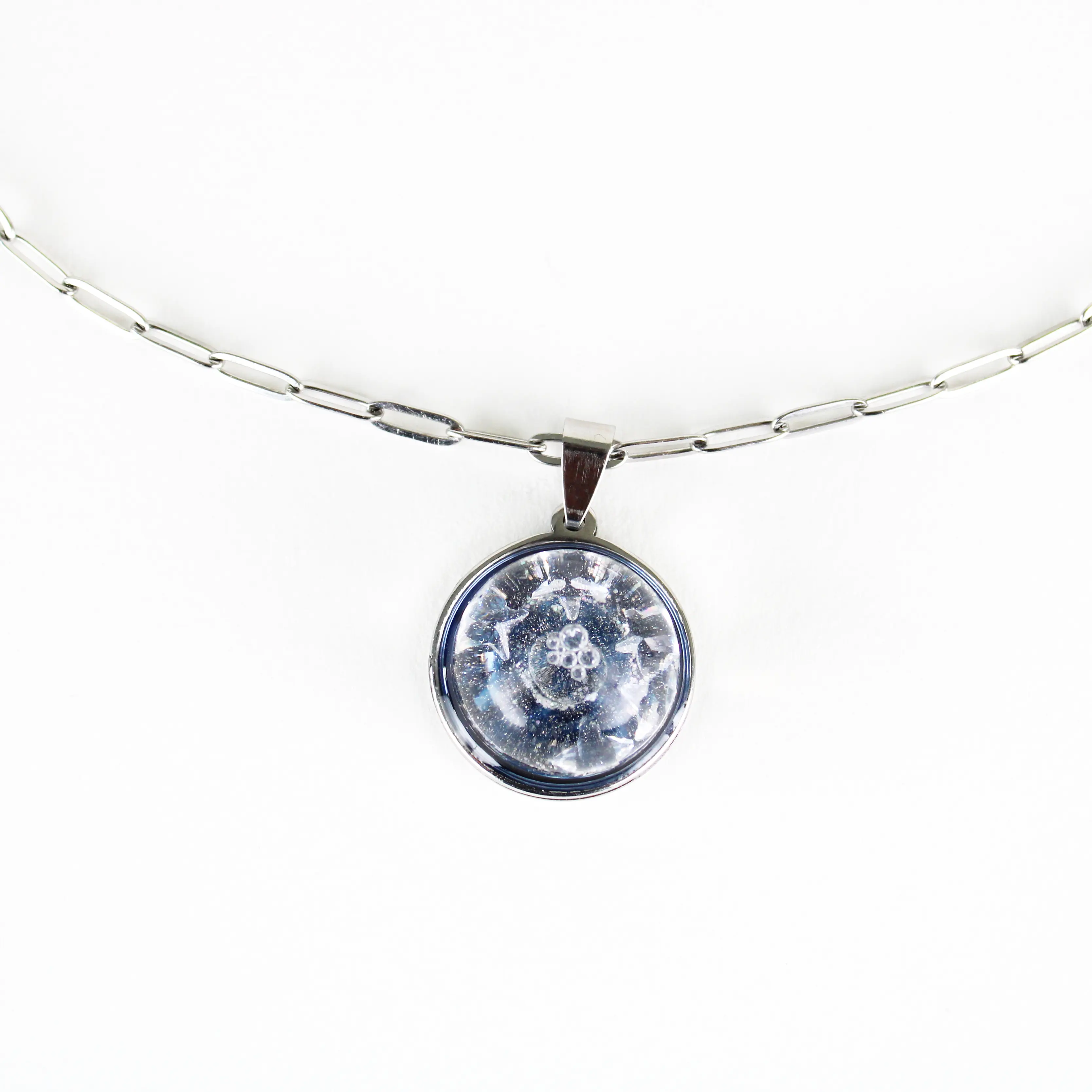 Mini Snow Globe Necklace Starry Night