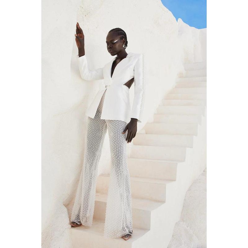 Denise Beaded Pants - Pearl