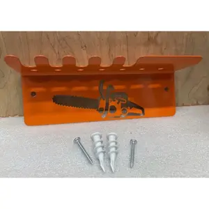 Chainsaw Chain & Tool Rack Hanger Shelf Garage Wall Key Hook MADE IN USA