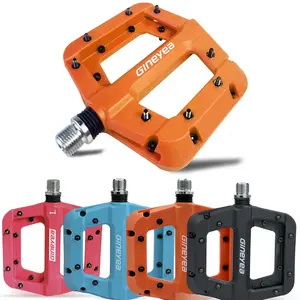 Mountain Bike Pedals Adult, Durable Strong Grip MTB Road Bike Pedals Flat Platform Bicycle Pedals for BMX Gravel 9/16", No Slip