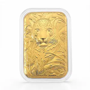 24K Gold Regal Tiger  Symbol of Strength & Courage Embossed Sheet 31x45.5mm 10mg