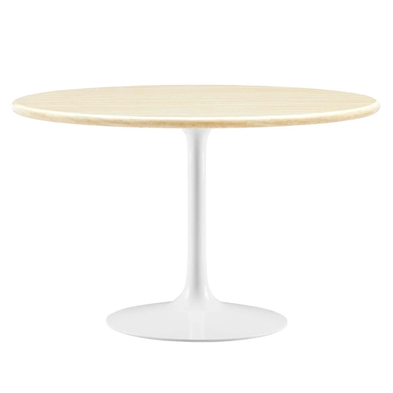 Modway Lippa 48" Round Artificial Travertine Dining Table
