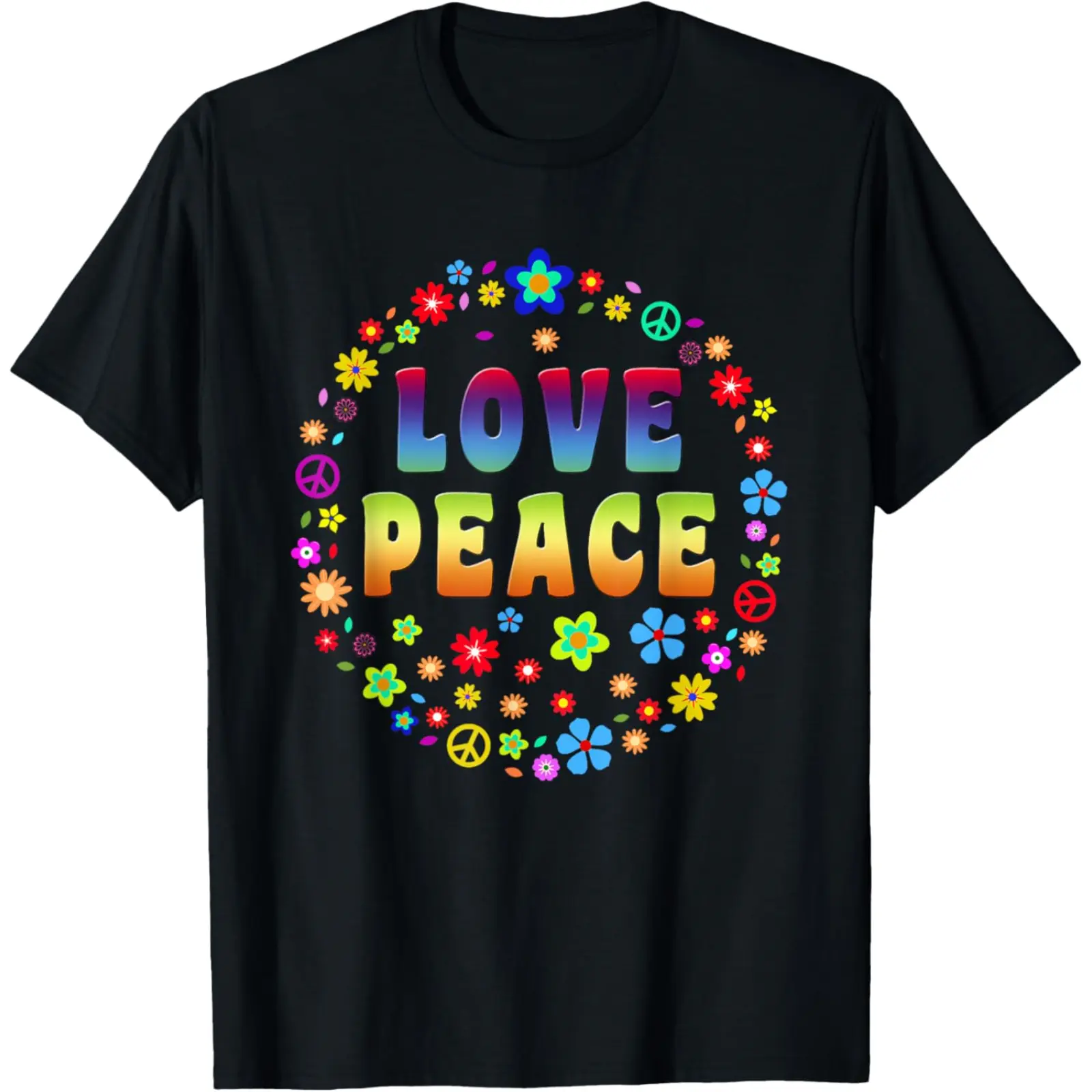 Peace Sign Love | 70s Hippie Costume T-Shirt