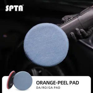 SPTA 5" Orange Peel Remover Denim Polishing Pad - 1000 Grit Grade Universal Hook & Loop for Easy Attachment to Polisher Plate