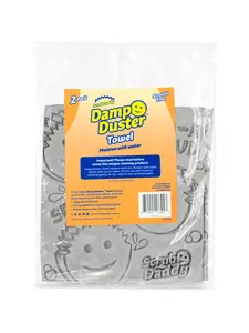 Damp Duster Towel - 2 Pack, Traps and Holds Dust, Compressible for Dusting Tight Spaces, 7" x 6" Damp Duster Towel - 2 Pack, Traps and Holds Dust, Compressible for Dusting Tight Spaces, 7" x 6"