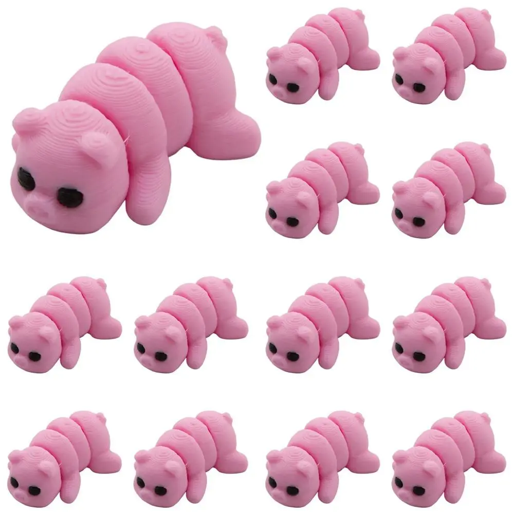 3D-Printed Plastic Mini Segmented Pigs Fidget Toys - 1 1/2" x 3/4", 12 Pcs 3D-Printed Plastic Mini Segmented Pigs Fidget Toys - 1 1/2" x 3/4", 12 Pcs