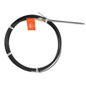Summervibes VEVOR Boat Steering Cable, 17 Feet Outboard Marine Rotary Steering Cable, 1/2 Ton High Tensile Strength, Replacement Steering Cable Compatible with Most Single-Station Outboard Steering Systems