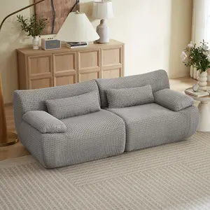 Modern Oversized Modular Loveseat Sofa - Boneless Comfy Couch, Durable Small Space Indoor Living Room Furniture for Children, Living Room Inspo